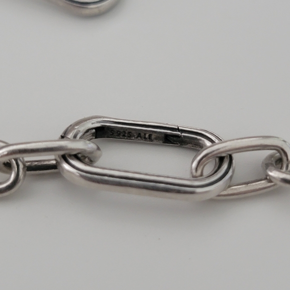 Pandora Two Tone Sterling Silver And Rose Gold Plated Chain Bracelet - Picture 6 of 11